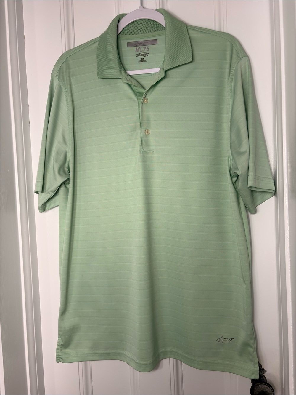Greg Norman ML75 Play Dry Golf Polo Men’s M Mint Green Performance Stretch Shirt